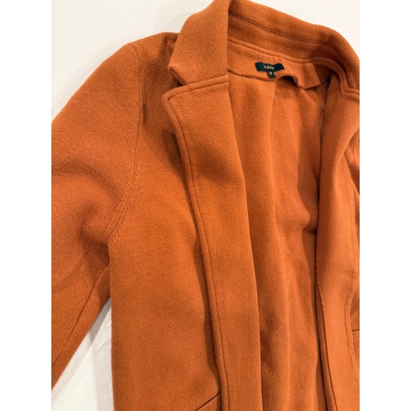 Quince Womens Organic Cotton Knit Blazer Ginger Orange Cardigan SHWDC01 Size S - Picture 13 of 13